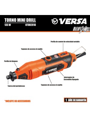 TORNO MINI DRILL 135W - 80 PCS Versa Max